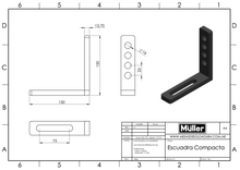 Cargar imagen en el visor de la galería, Escuadra 150x150 compacta